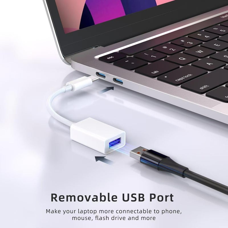 MAXAUX USB C to USB 3.0 Adapter [2 Pack], USB C Male to USB Female OTG Cable Thunderbolt3 to USB Adapter Compatible with MacBook Pro/Air, iPhone 17 Pro Max/17 Plus/17/16/15, Galaxy S24/S23/S22/S21 - Image 3